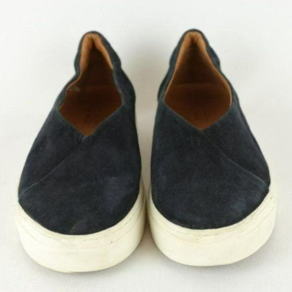 COS Women's Size 40 Blue White Suede Slip On Platform Sneakers - Picture 2 of 10